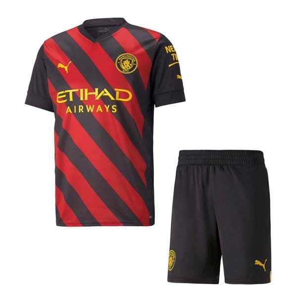 Camiseta Manchester City Replica Segunda Ropa Niño 2022/23